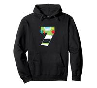 Disney & Pixar Buzz Lightyear Numbers 7 Seventh 7th Birthday Sweat à Capuche