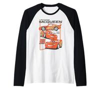 Disney Pixar Cars 2 Lighting MC Queen Take The Lead Poster Manche Raglan