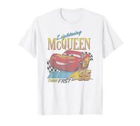 Disney Pixar Cars 2 Lighting MC Queen Think Fast Portrait T-Shirt