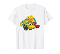 Disney Pixar Cars 2 McQueen Vs Cruz Ramirez 51 Chest Logo T-Shirt