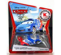 Disney Pixar - Cars 2 - Série Exclusive Coureur d'Argent - Raoul Caroule avec Finition Métallique 8 cm - Spéciale Déco