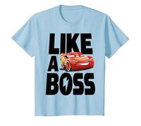 Disney Pixar Cars 3 McQueen Like A Boss T-Shirt, Enfant, Bleu Céleste, 12 ans