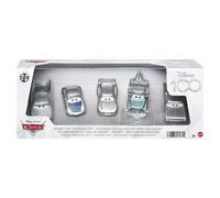 Disney Pixar Cars Coffret 5 Voitures Échelle 1/55 Spécial 100 Ans avec Flash Mcqueen, Sally, Martin, Flo Et Ramone, À Collectionner, Jouet Enfant, HPL98