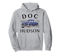 Disney Pixar Cars Doc Hudson Finish Sweat à Capuche, Unisexe pour adultes, Gris Chiné, L