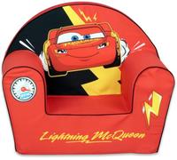 Disney Pixar Cars - Flash McQueen - Fauteuil Enfant en Mousse, Confort Premium, Dossier Stable Anti-pli, Anti-basculement, Léger - Fabriqué en UE