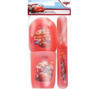 Disney Pixar Cars - Kit Voyage Toilette Trio Accessoires Bain Enfant Flash McQueen - Gobelet, Porte-Savon, Étui Brosse à Dents - Plastique Robuste, Sûr - Hygiène - Produit Officiel Disney