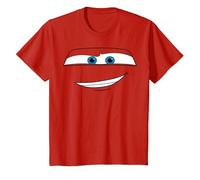 Disney Pixar Cars Lightning McQueen Big Face T-Shirt, Enfant, Rouge, 8 ans