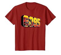 Disney Pixar Cars Lightning McQueen Go 95 T-Shirt, Enfant, Canneberge, 2 Ans