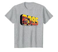 Disney Pixar Cars Lightning McQueen Go 95 T-Shirt, Enfant, Gris Chiné, 10 Ans