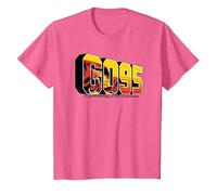 Disney Pixar Cars Lightning McQueen Go 95 T-Shirt, Enfant, Rose Chiné, 12 Ans