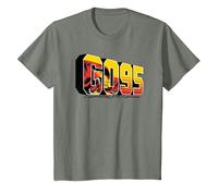 Disney Pixar Cars Lightning McQueen Go 95 T-Shirt, Enfant, Vert Kaki chiné, 6 Ans