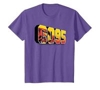 Disney Pixar Cars Lightning McQueen Go 95 T-Shirt, Enfant, Violet Chiné, 12 Ans