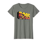 Disney Pixar Cars Lightning McQueen Go 95 T-Shirt, Femme, Vert Kaki chiné, XS