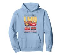 Disney Pixar Cars Lightning McQueen Specs Description Poster Sweat à Capuche, Unisexe pour adultes, Bleu poudré, S