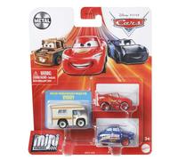 Disney Pixar Cars mini-véhicules, 3 petites voitures miniatures, modèle aléatoire, jouet pour enfant, GKG01 Multicolore