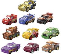 Disney Pixar Cars mini-véhicules, pack de 10 petites voitures miniatures, jouet pour enfant, GKG23