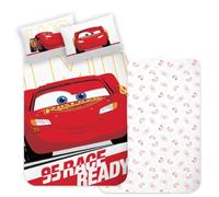 Disney Pixar Cars Parure de lit Lightning McQueen 100 % coton 135 x 200 cm 80 x 80 cm