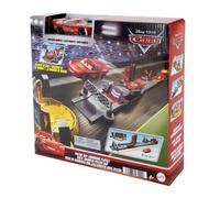 Disney Pixar Coffret Cars Piste Tremplin Piston Cup avec véhicule Flash McQueen, Piste de Plus de 50 cm de Long, Saut et Cascade, 2 façons de Jouer, JDJ02