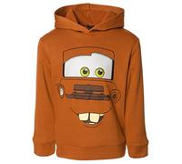 Disney Pixar Cars Sweat à capuche en polaire pour enfant Motif Flash McQueen Mater, Brun, 3 ans