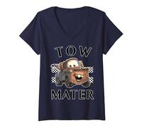 Disney Pixar Cars Tow Mater Finish T-Shirt avec Col en V