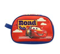 Disney Pixar Cars - Trousse de Toilette Flash McQueen - Format Compact, Étanche - Fermeture Éclair Solide, Hermétique - Accessoire Voyage Enfant, Rangement - Produit Officiel Disney