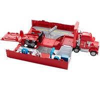 Disney Pixar Cars véhicule Camion Transporteur Mack rouge avec différentes zones de jeu pour voitures, jouet pour enfant, FTT93