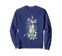 Disney Pixar Coco Dante Watercolor Splatter Sweatshirt, Unisexe pour adultes, Bleu Marine, XXL