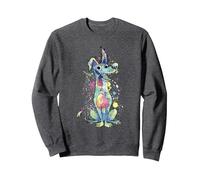 Disney Pixar Coco Dante Watercolor Splatter Sweatshirt, Unisexe pour adultes, Chiné Foncé, S
