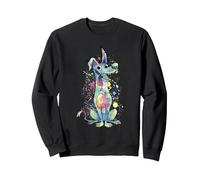 Disney Pixar Coco Dante Watercolor Splatter Sweatshirt, Unisexe pour adultes, Noir, S