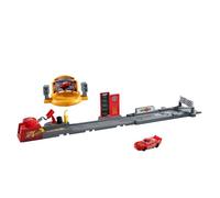 Disney · Pixar Coffret Cars Piste Tremplin Piston Cup avec véhicule Flash McQueen, piste de plus de 50 cm de long, saut et cascade, 2 façons de jouer, JDJ02