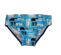 Disney Pixar Costume Slip Enfant Cars 2-7 Ans | Costume Mer Piscine Saetta McQueen | Maillot de bain officiel pour enfants | Culotte de mer enfant imprimé coloré, bleu, 7 ans