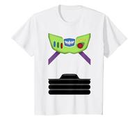 Disney Pixar Costume T-shirt Toy Story Buzz l'Éclair T-Shirt, Enfant, Blanc, 4 ans