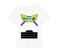Disney Pixar Costume T-shirt Toy Story Buzz l'Éclair T-Shirt, Femme Grandes tailles, Blanc, 4X