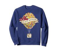 Disney Pixar dévoile ses plus grandes aventures en couple Sweatshirt, Unisexe pour adultes, Bleu Marine, XL