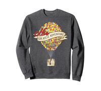 Disney Pixar dévoile ses plus grandes aventures en couple Sweatshirt, Unisexe pour adultes, Chiné Foncé, XL