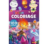 Disney Pixar Élémentaire - Coloriage avec plus de cent stickers - Livre de coloriage avec stickers - Dès 4 ans