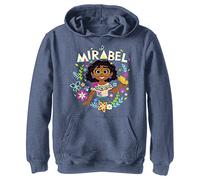 Disney Pixar Encanto Mirabel Floral Butterflys Boys Sweat à Capuche, Bleu Marine chiné, Taille M, Bleu Marine chiné, M