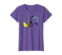 Disney Pixar Finding Dory Big Face Blue T-Shirt, Femme, Violet Chiné, XS