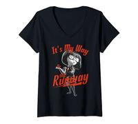 Disney Pixar Incredibles 2 Edna Mode My Way Or The Runway T-Shirt avec Col en V