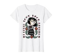Disney Pixar Incredibles Edna Never Look Back Tattoo T-Shirt, Femme, Blanc, M