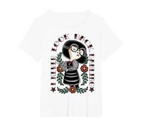 Disney Pixar Incredibles Edna Never Look Back Tattoo T-Shirt, Femme Grandes tailles, Blanc, 1X