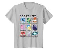 Disney Pixar Inside Out 2 Today I Feel... Emotions Panels T-Shirt, Enfant, Argent, 2 ans