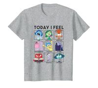 Disney Pixar Inside Out 2 Today I Feel... Emotions Panels T-Shirt, Enfant, Gris Chiné, 2 ans