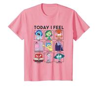 Disney Pixar Inside Out 2 Today I Feel... Emotions Panels T-Shirt, Enfant, Rose, 8 ans