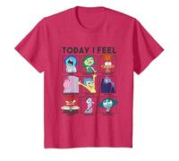 Disney Pixar Inside Out 2 Today I Feel... Emotions Panels T-Shirt, Enfant, Rouge Chiné, 4 ans
