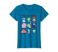 Disney Pixar Inside Out 2 Today I Feel... Emotions Panels T-Shirt, Femme, Saphir, S
