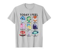 Disney Pixar Inside Out 2 Today I Feel... Emotions Panels T-Shirt, Homme, Argent, L