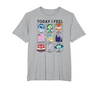 Disney Pixar Inside Out 2 Today I Feel... Emotions Panels T-Shirt, Homme Grandes tailles, Gris Chiné, 2X Tall