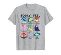 Disney Pixar Inside Out 2 Today I Feel... Emotions Panels T-Shirt, Homme, Gris Chiné, XL
