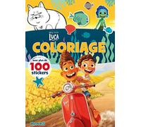 Disney Pixar Luca - Coloriage avec plus de 100 stickers - Livre de coloriage avec stickers - Dès 4 ans